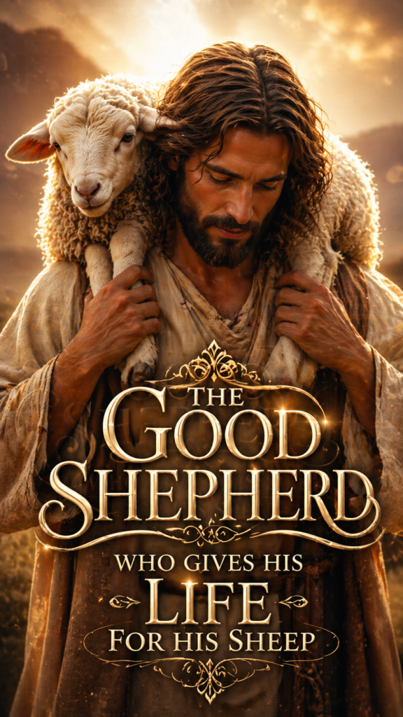 THE GOOD SHEPHERD WHO GIVES HIS LIFE FOR HIS SHEEP