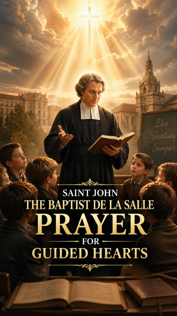 SAINT JOHN THE BAPTIST DE LA SALLE PRAYER FOR GUIDED HEARTS