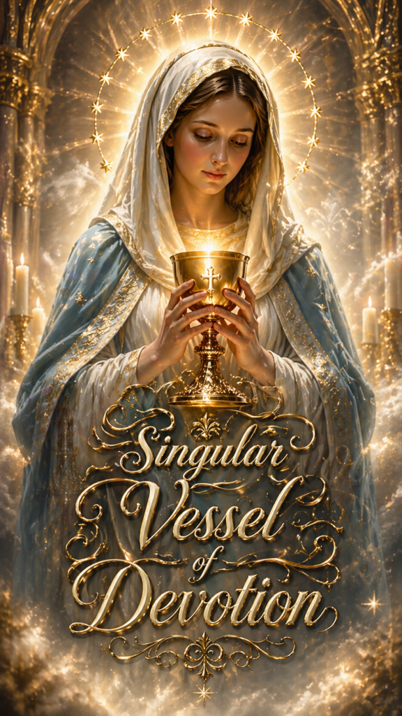 SINGULAR VESSEL OF DEVOTION
A MARIAN TITLE OF PURITY, CONSECRATION, AND TOTAL SURRENDER TO GOD